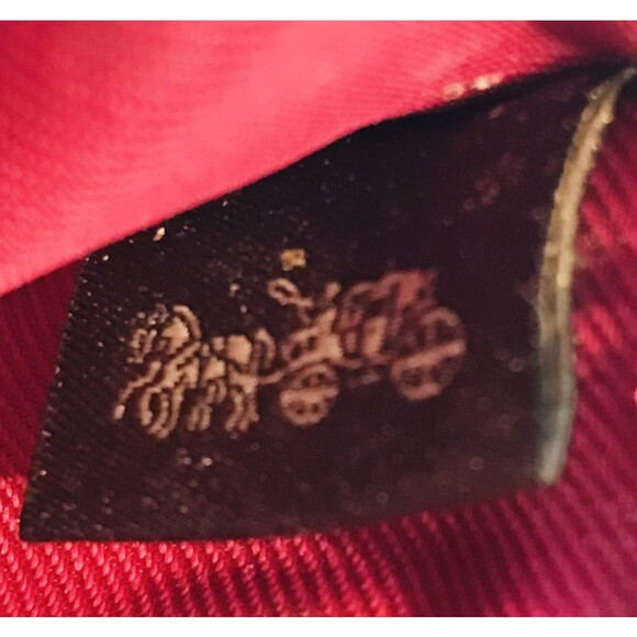 Coach Mini Skinny ID Case in Signature Brown Canvas & Cherry Leather F16107 Keys - Picture 9 of 12